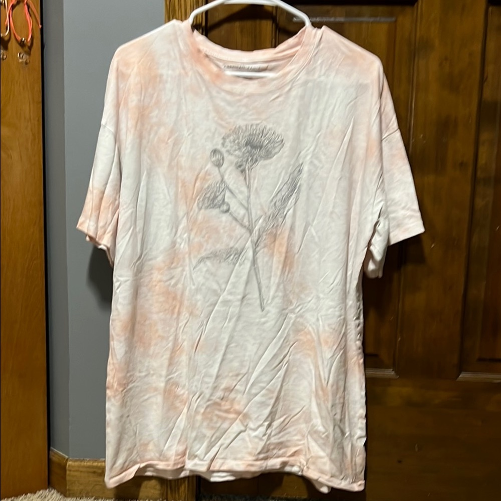 *American Eagle Floral Oversized Graphic T-Shirt